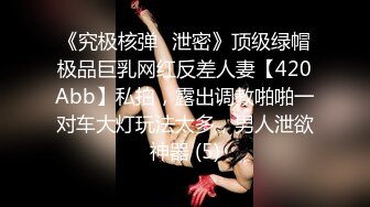 《究极核弹✅泄密》顶级绿帽极品巨乳网红反差人妻【420Abb】私拍，露出调教啪啪一对车大灯玩法太多，男人泄欲神器 (5)