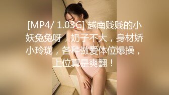 [MP4/ 1.03G] 越南贱贱的小妖兔兔呀，奶子不大，身材娇小玲珑，各种做爱体位爆操，上位真是爽翻！