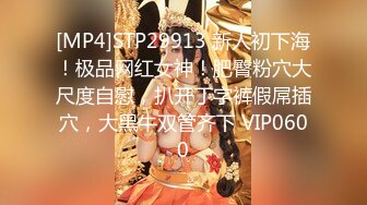 [MP4]STP29913 新人初下海！极品网红女神！肥臀粉穴大尺度自慰，扒开丁字裤假屌插穴，大黑牛双管齐下 VIP0600