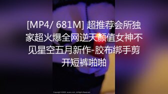 [MP4/ 681M] 超推荐会所独家超火爆全网逆天颜值女神不见星空五月新作-胶布绑手剪开短裤啪啪