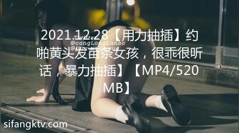 2021.12.28【用力抽插】约啪黄头发苗条女孩，很乖很听话，暴力抽插】【MP4/520MB】